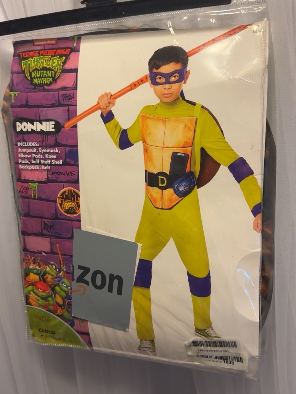 Spirit Donnie Teenage Mutant Ninja Turtles Costume - Lime Green & Purple sz.8-10